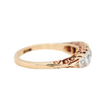 Victorian Old Mine Cut Five Stone Diamond Ring-Charlotte Sayers Antique Jewellery