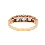 Victorian Old Mine Cut Five Stone Diamond Ring-Charlotte Sayers Antique Jewellery