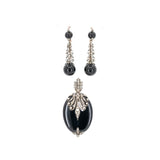 Victorian Onyx and Diamond Suite-Charlotte Sayers Antique Jewellery