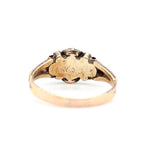 Victorian Onyx and Pearl Flower Ring-Charlotte Sayers Antique Jewellery