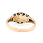 Victorian Onyx and Pearl Flower Ring-Charlotte Sayers Antique Jewellery