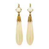 Victorian Opal Drop Earrings-Charlotte Sayers Antique Jewellery