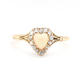 Victorian Opal Heart Ring-Charlotte Sayers Antique Jewellery