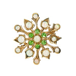 Victorian Opal and Demantoid Garnet Brooch / Pendant-Charlotte Sayers Antique Jewellery