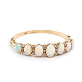 Victorian Opal and Diamond Bangle-Charlotte Sayers Antique Jewellery