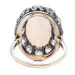 Victorian Opal and Diamond Cluster Ring-Charlotte Sayers Antique Jewellery
