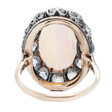 Victorian Opal and Diamond Cluster Ring-Charlotte Sayers Antique Jewellery