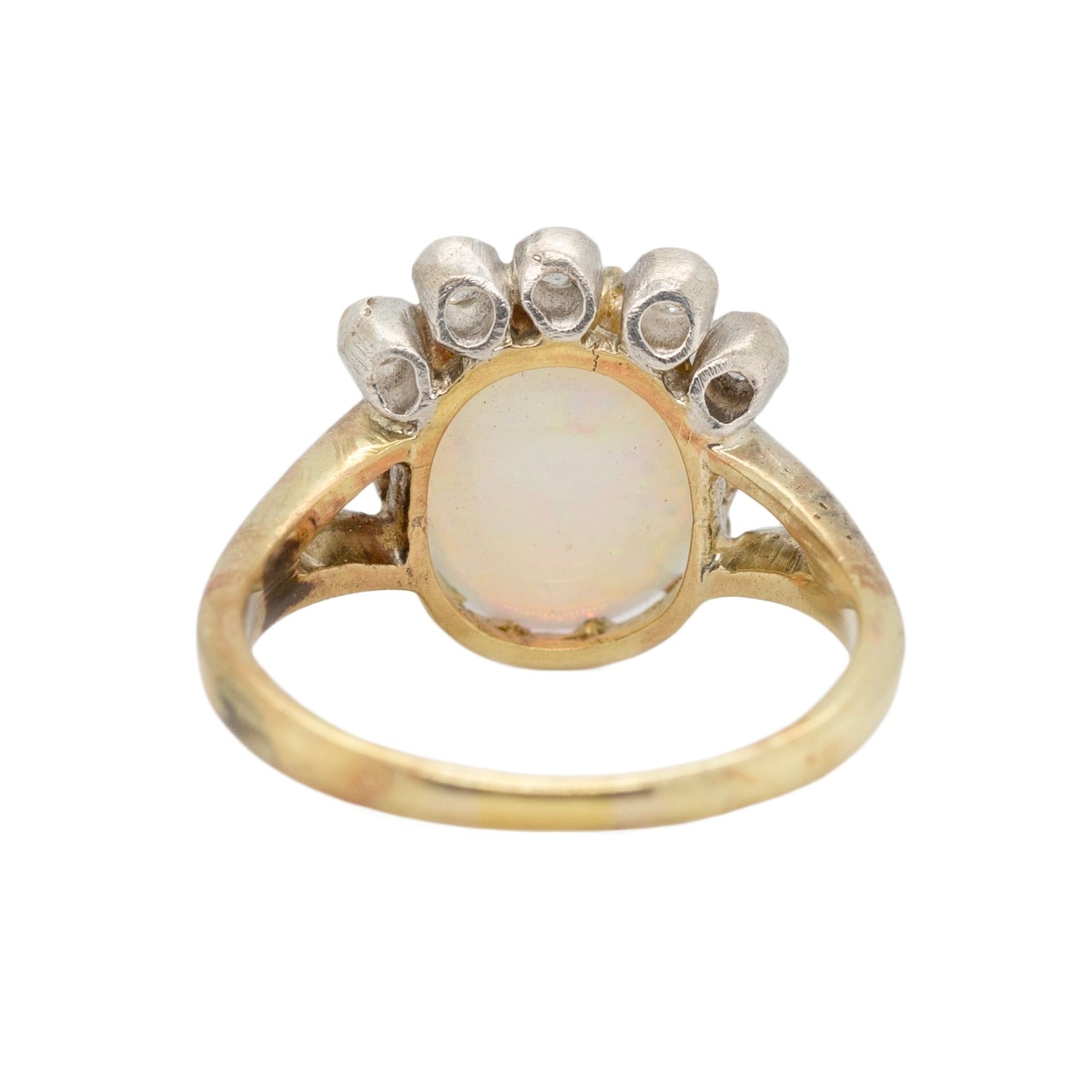 Victorian Opal and Diamond Crown Ring-Charlotte Sayers Antique Jewellery