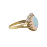 Victorian Opal and Diamond Crown Ring-Charlotte Sayers Antique Jewellery