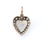 Victorian Opal and Diamond Heart Pendant-Charlotte Sayers Antique Jewellery