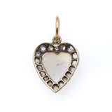 Victorian Opal and Diamond Heart Pendant-Charlotte Sayers Antique Jewellery