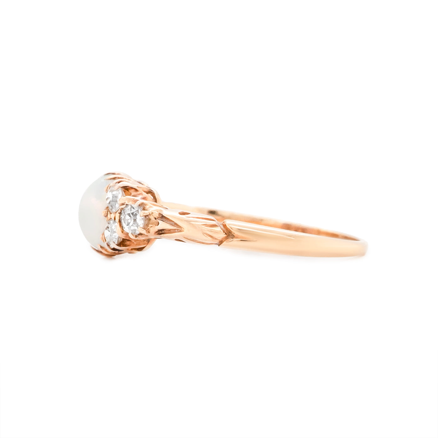 Victorian Opal and Diamond Ring-Charlotte Sayers Antique Jewellery