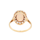 Victorian Opal and Old Cut Diamond Cluster Ring-Charlotte Sayers Antique Jewellery