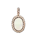 Victorian Opal and Rose Cut Diamond Pendant-Charlotte Sayers Antique Jewellery