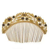 Victorian Ormolu Hair Comb Tiara-Charlotte Sayers Antique Jewellery