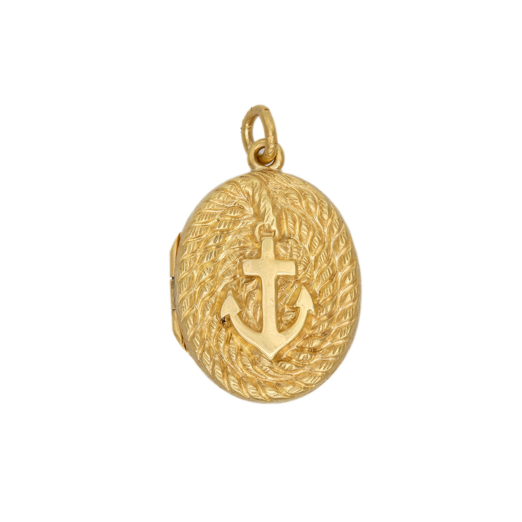 Victorian Oval Anchor Locket-Charlotte Sayers Antique Jewellery