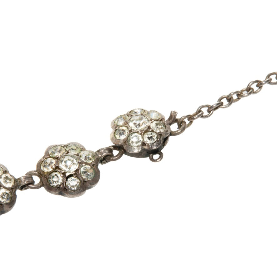 Victorian Paste Cluster Necklace-Charlotte Sayers Antique Jewellery