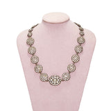 Victorian Paste Cluster Necklace-Charlotte Sayers Antique Jewellery