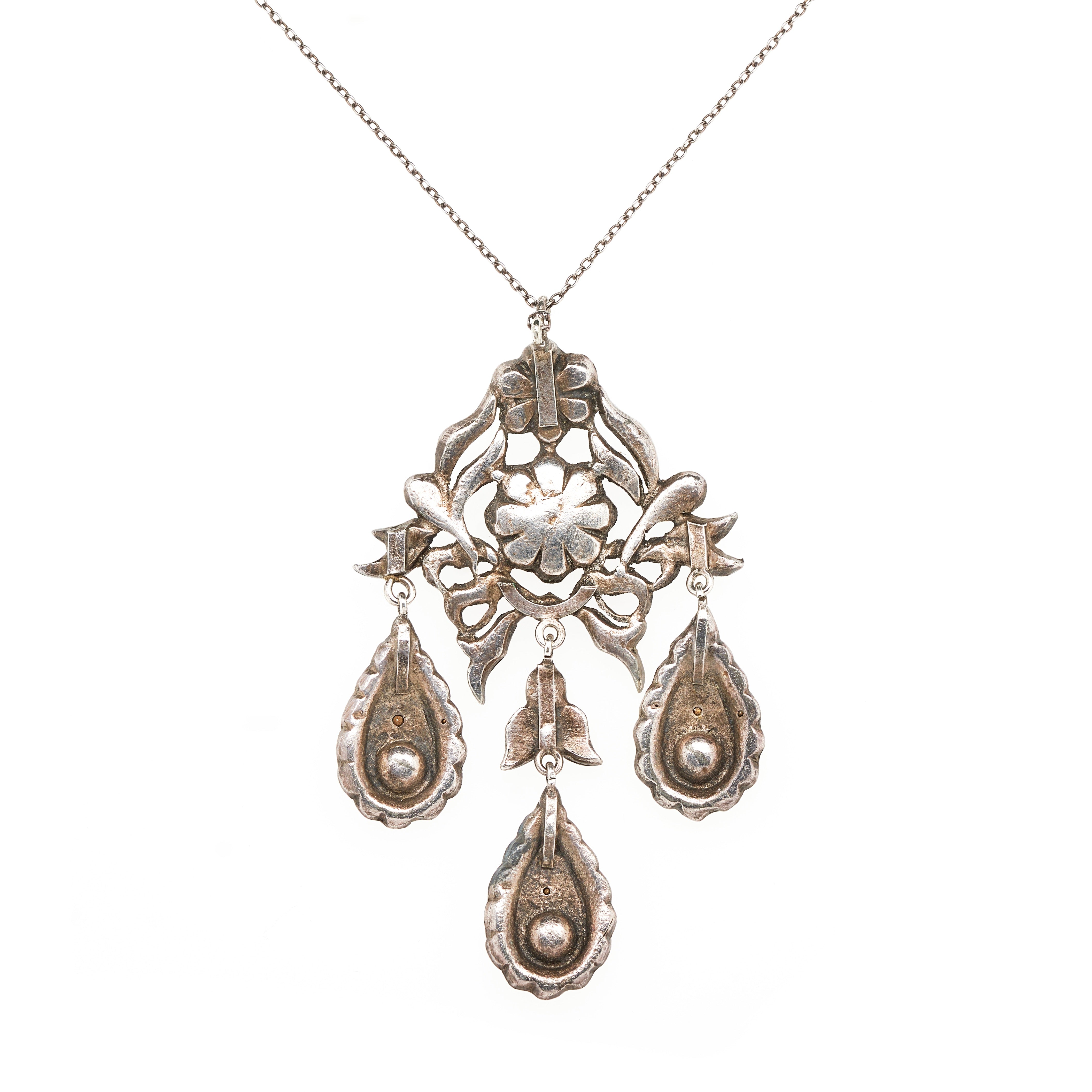 Victorian Paste Girandole Pendant-Charlotte Sayers Antique Jewellery