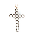 Victorian Paste Silver Cross-Charlotte Sayers Antique Jewellery