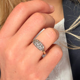 Victorian Pavé Set Old Mine Cut Diamond Ring-Charlotte Sayers Antique Jewellery