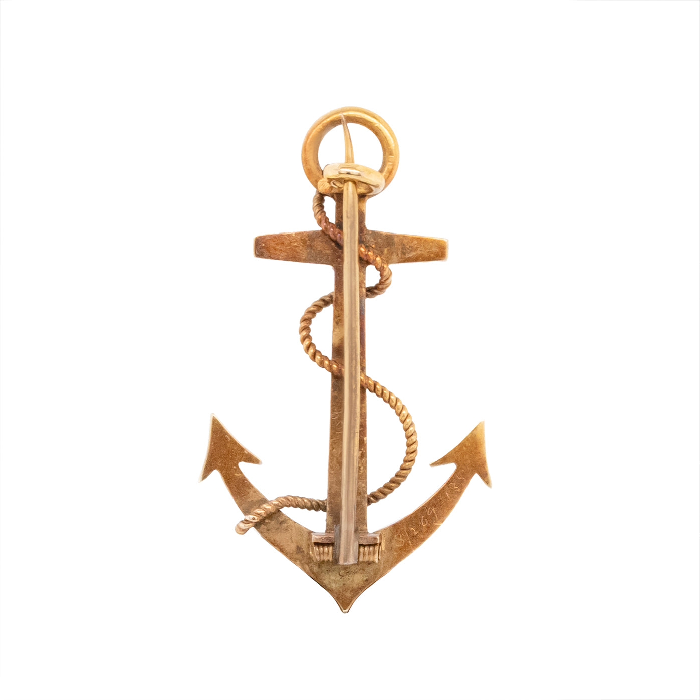 Victorian Pearl Anchor Brooch-Charlotte Sayers Antique Jewellery