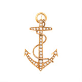 Victorian Pearl Anchor Brooch-Charlotte Sayers Antique Jewellery