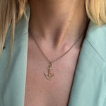 Victorian Pearl Anchor Pendant-Charlotte Sayers Antique Jewellery
