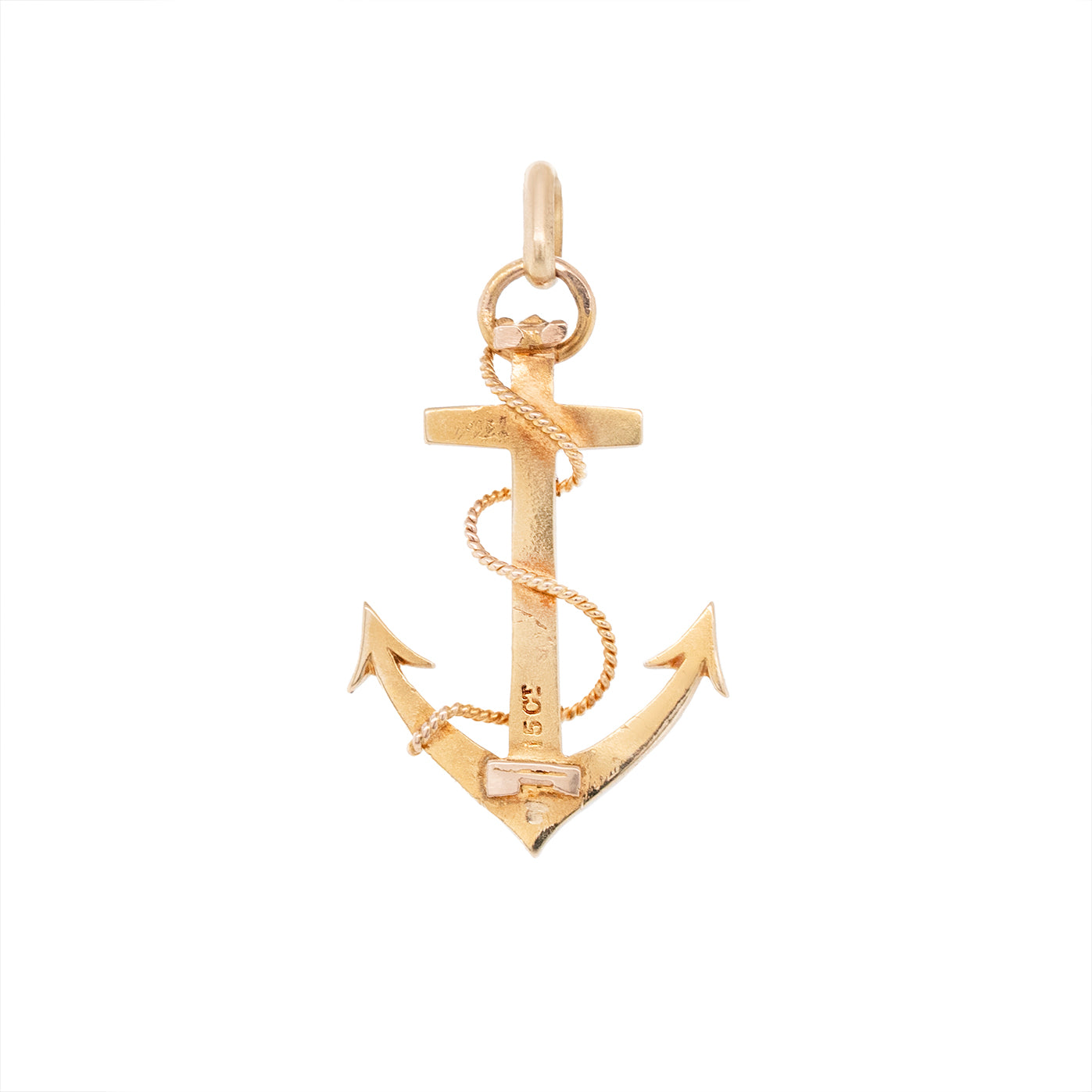 Victorian Pearl Anchor Pendant-Charlotte Sayers Antique Jewellery
