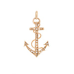 Victorian Pearl Anchor Pendant-Charlotte Sayers Antique Jewellery