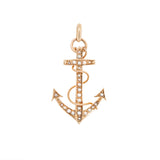 Victorian Pearl Anchor Pendant-Charlotte Sayers Antique Jewellery