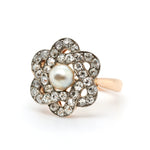 Victorian Pearl Diamond Ring-Charlotte Sayers Antique Jewellery