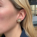Victorian Pearl Flower Earrings-Charlotte Sayers Antique Jewellery