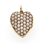 Victorian Pearl Heart Locket Pendant-Charlotte Sayers Antique Jewellery