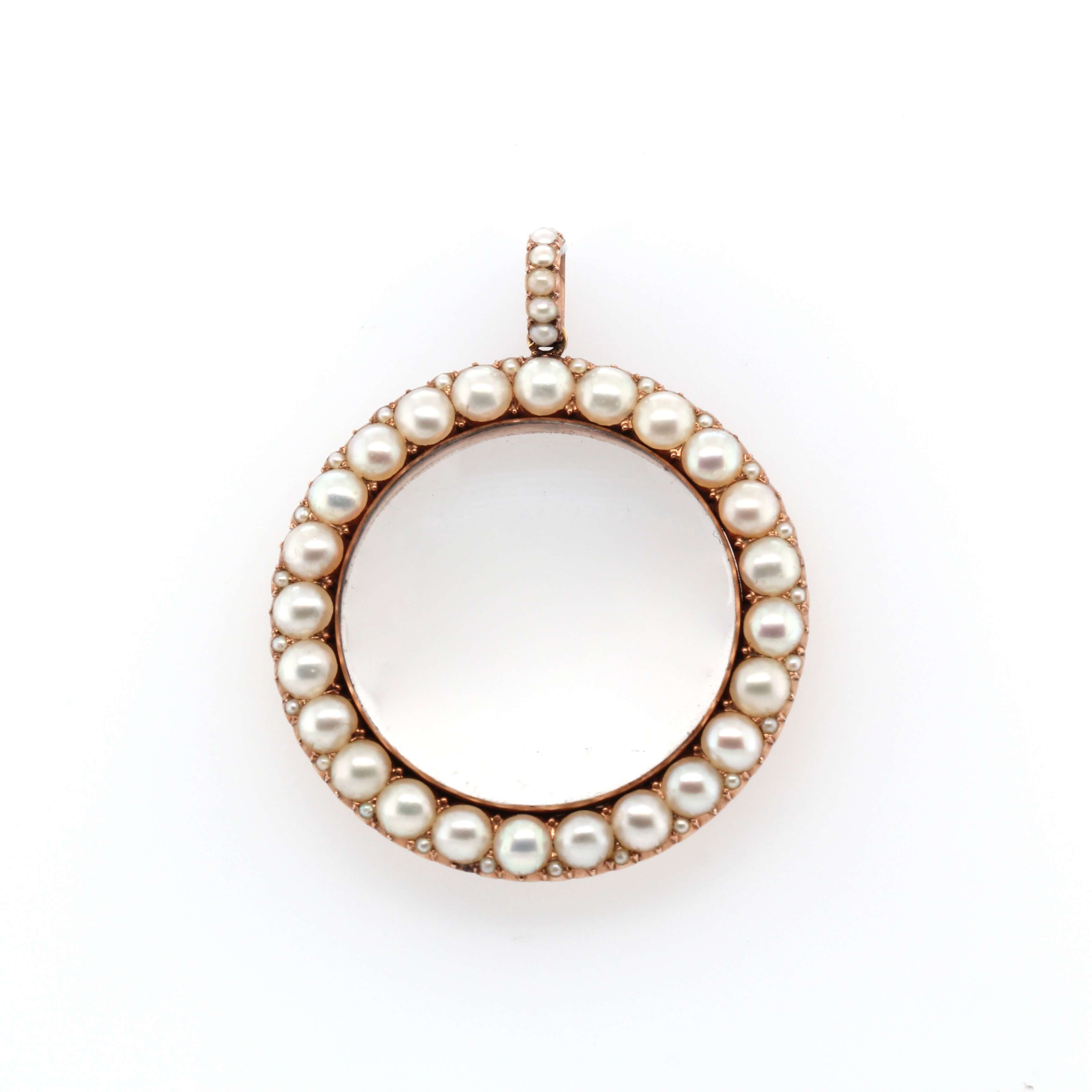 Victorian Pearl Locket Pendant-Charlotte Sayers Antique Jewellery