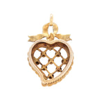 Victorian Pearl Turquoise Heart Pendant-Charlotte Sayers Antique Jewellery