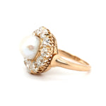 Victorian Pearl and Diamond Cluster Ring-Charlotte Sayers Antique Jewellery