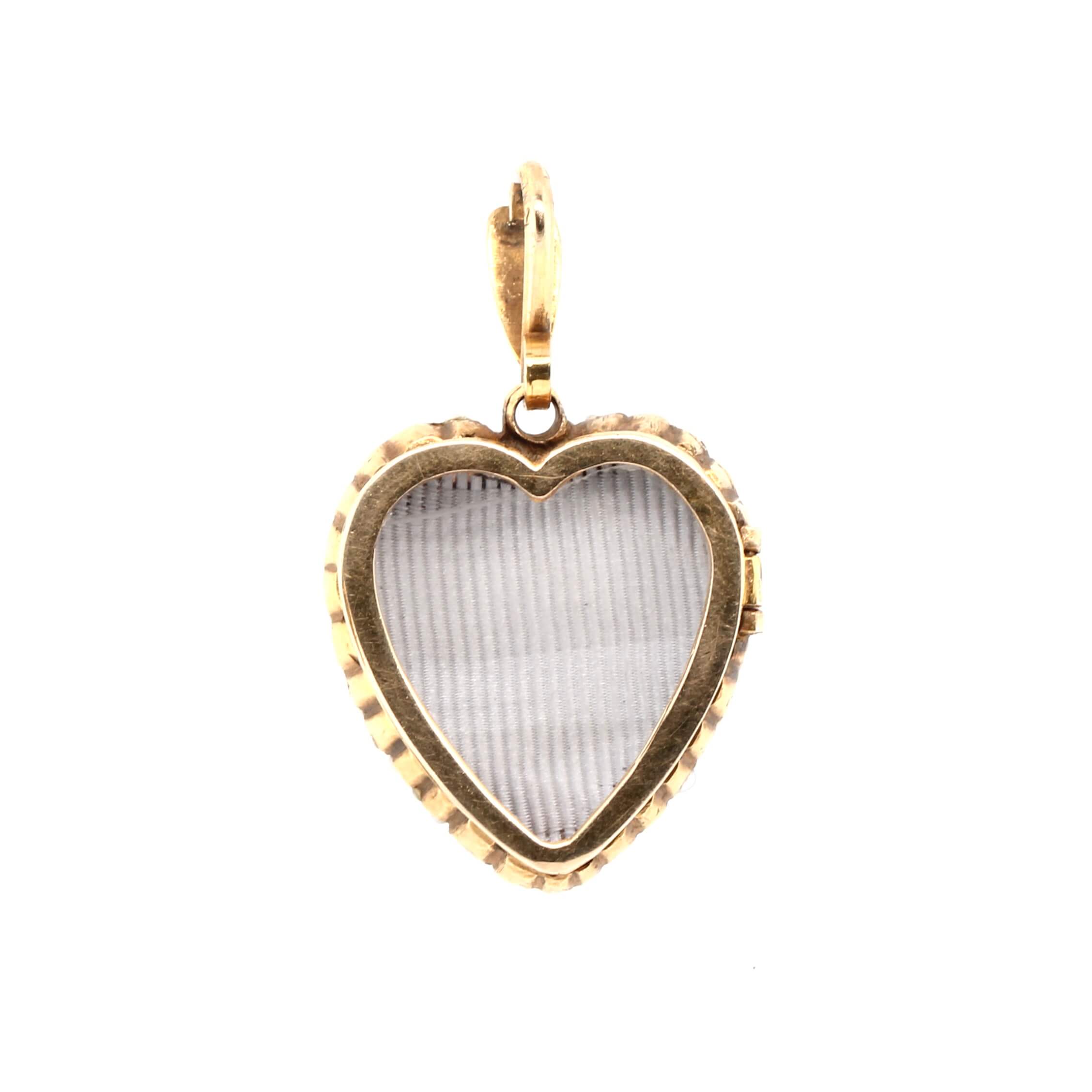 Victorian Pearl and Diamond Heart Locket-Charlotte Sayers Antique Jewellery