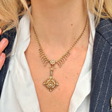Victorian Pearl and Diamond Necklace with Detachable Pendant-Charlotte Sayers Antique Jewellery