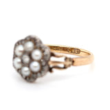 Victorian Pearl and Diamond Ring-Charlotte Sayers Antique Jewellery