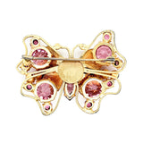 Victorian Pink Paste Butterfly Brooch-Charlotte Sayers Antique Jewellery