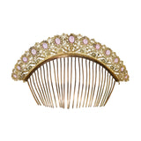 Victorian Pink Paste Tiara Comb-Charlotte Sayers Antique Jewellery