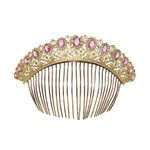 Victorian Pink Paste Tiara Comb-Charlotte Sayers Antique Jewellery