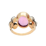 Victorian Pink Topaz and Diamond Ring-Charlotte Sayers Antique Jewellery