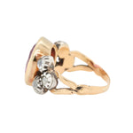 Victorian Pink Topaz and Diamond Ring-Charlotte Sayers Antique Jewellery