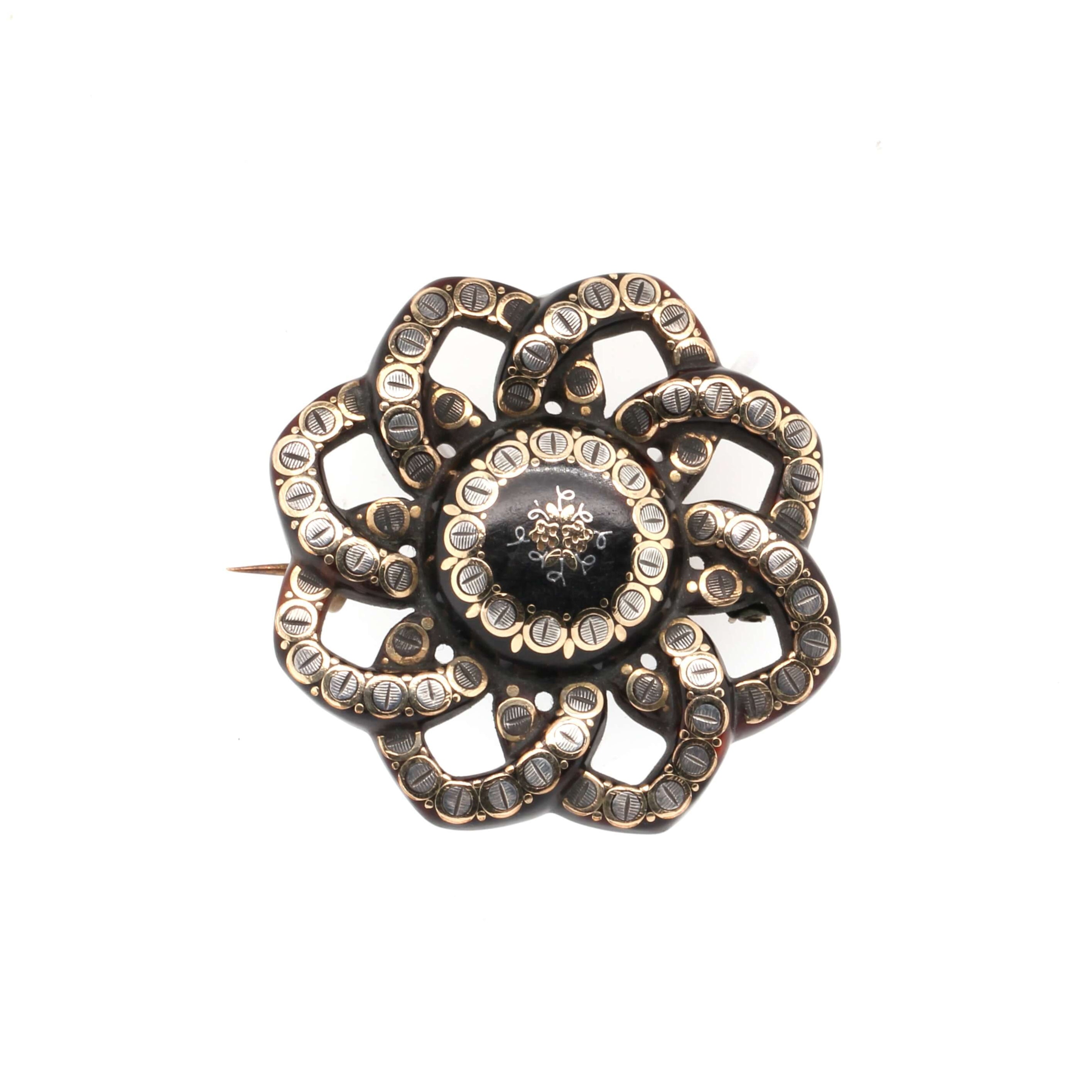 Victorian Pique Brooch-Charlotte Sayers Antique Jewellery