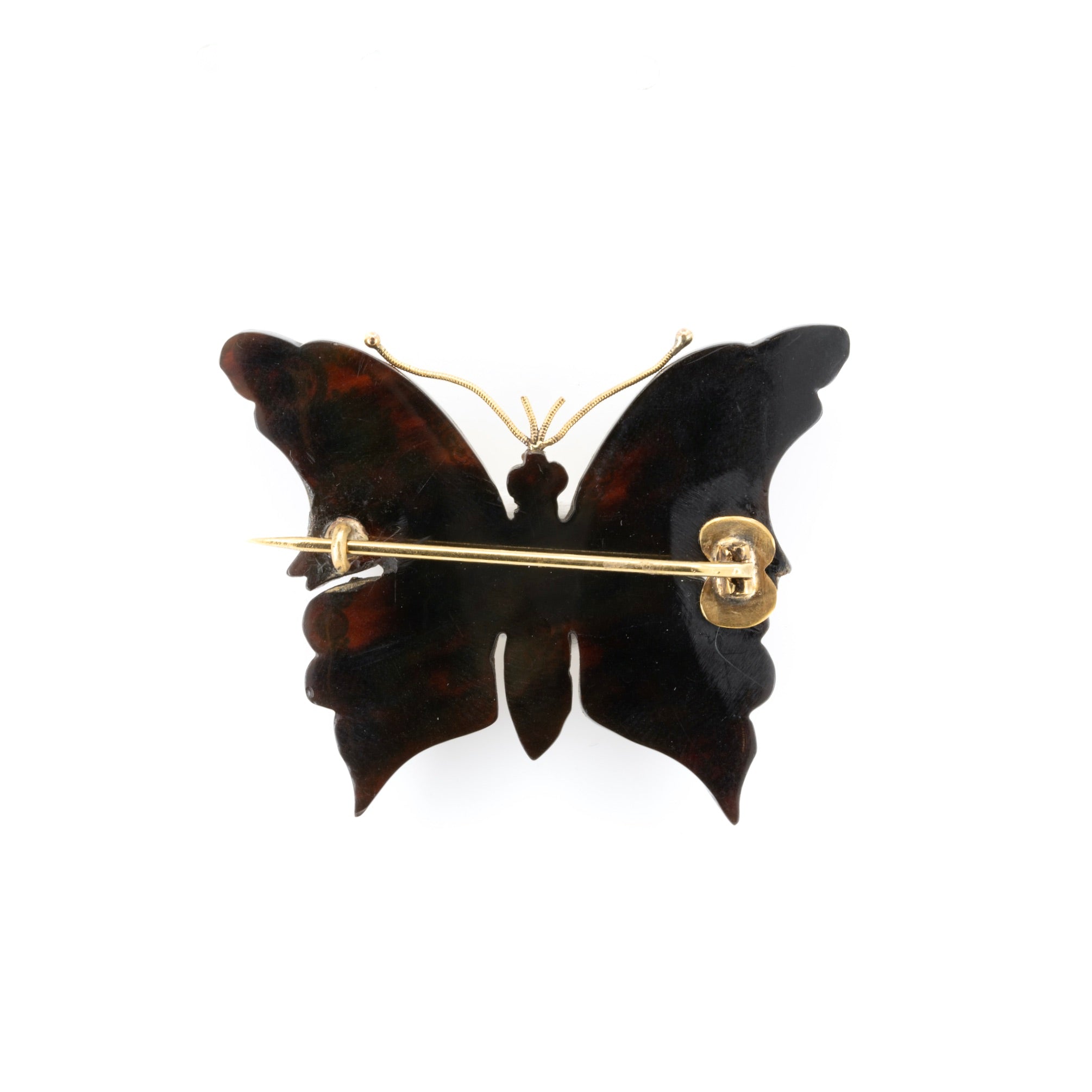 Victorian Pique Butterfly Brooch-Charlotte Sayers Antique Jewellery