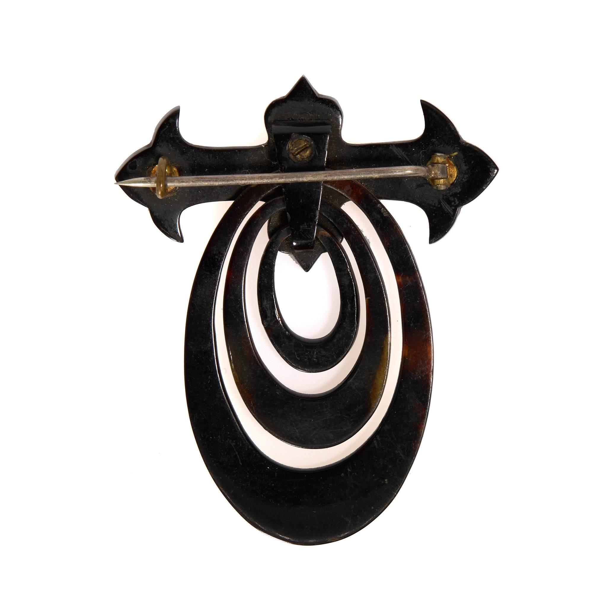 Victorian Piqué Earring and Brooch Suite-Charlotte Sayers Antique Jewellery