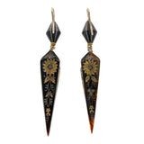 Victorian Pique Earrings-Charlotte Sayers Antique Jewellery