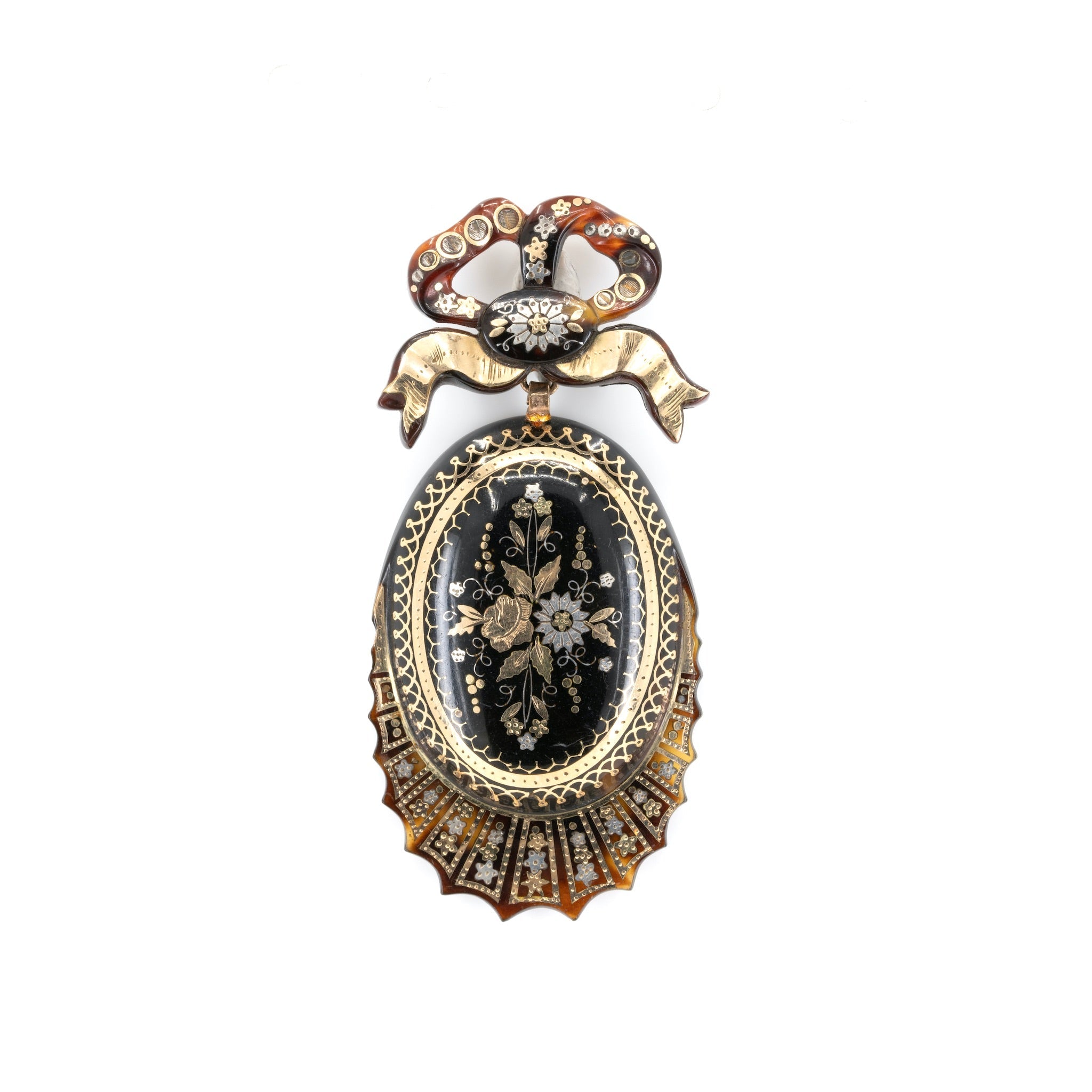 Victorian Pique Pendant-Charlotte Sayers Antique Jewellery